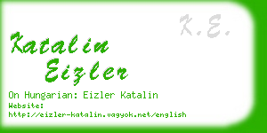 katalin eizler business card